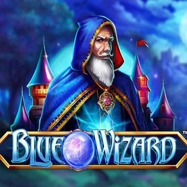 Blue Wizard slot logo by Quickspin at Mega Riches CasinoBlue Wizard