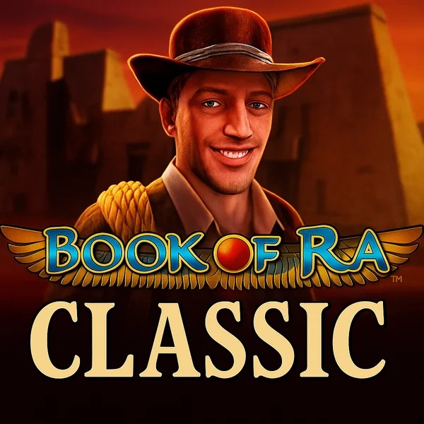Book of Ra Classic logo by Novomatic Mega Riches Casino