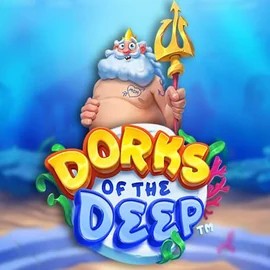 Dorks of the Deep slot logo by Hacksaw Gaming at Mega Riches CasinoDorks of the Deep