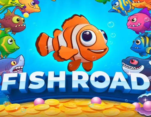 Logo of Fish Road from InOut at Mega Riches Casino