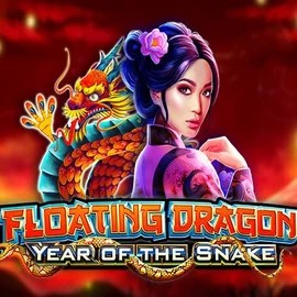 Floating Dragon Year of the Snake online game logo by Pragmatic Play on megarichescasinoo.se