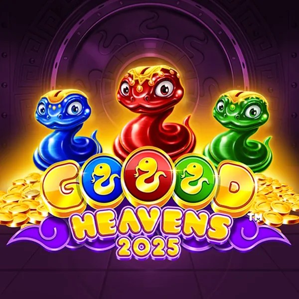 Goood Heavens slot logo by Rarestone Gaming at Mega Riches CasinoGoood Heavens