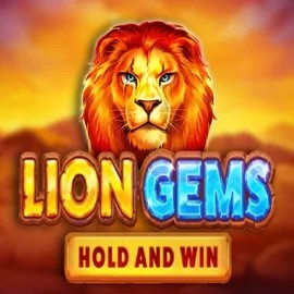Lion Gems Hold and Win slot logo by Playson at Mega Riches CasinoLion Gems Hold and Win