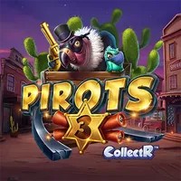 Pirots 3 game by ELK Studios – logo hosted on Mega Riches Casino