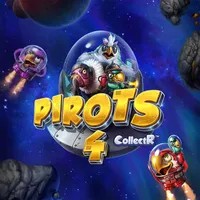 Pirots 4 logo by ELK Studios Mega Riches Casino