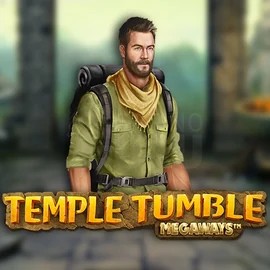Temple Tumble Megaways slot logo by Relax Gaming at Mega Riches CasinoTemple Tumble Megaways